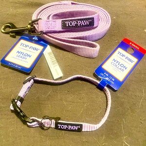Top Paw Lavender/purple dog/puppy collar and leash